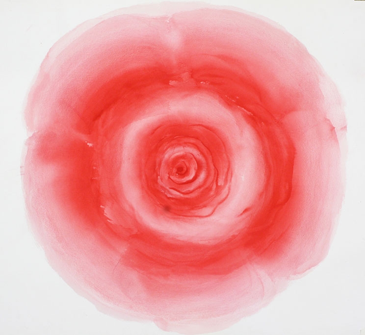 En rouge, 2008, watercolor, cm 70 x 63