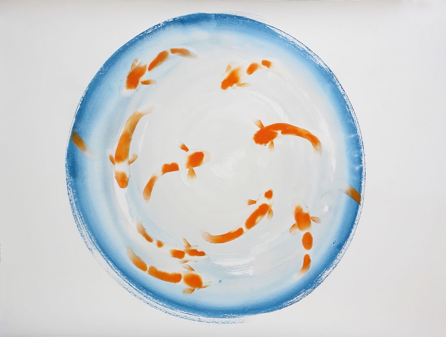 Il cerchio in blu, 2010, cm 140 x 108
