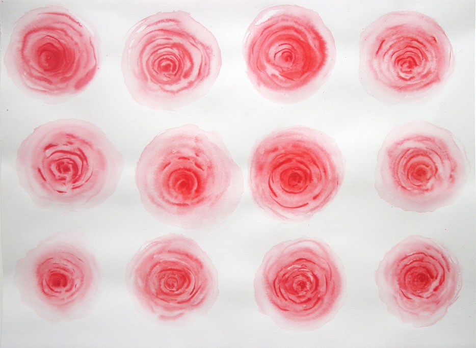 Roses, 2010, watercolor, cm 50 x 60